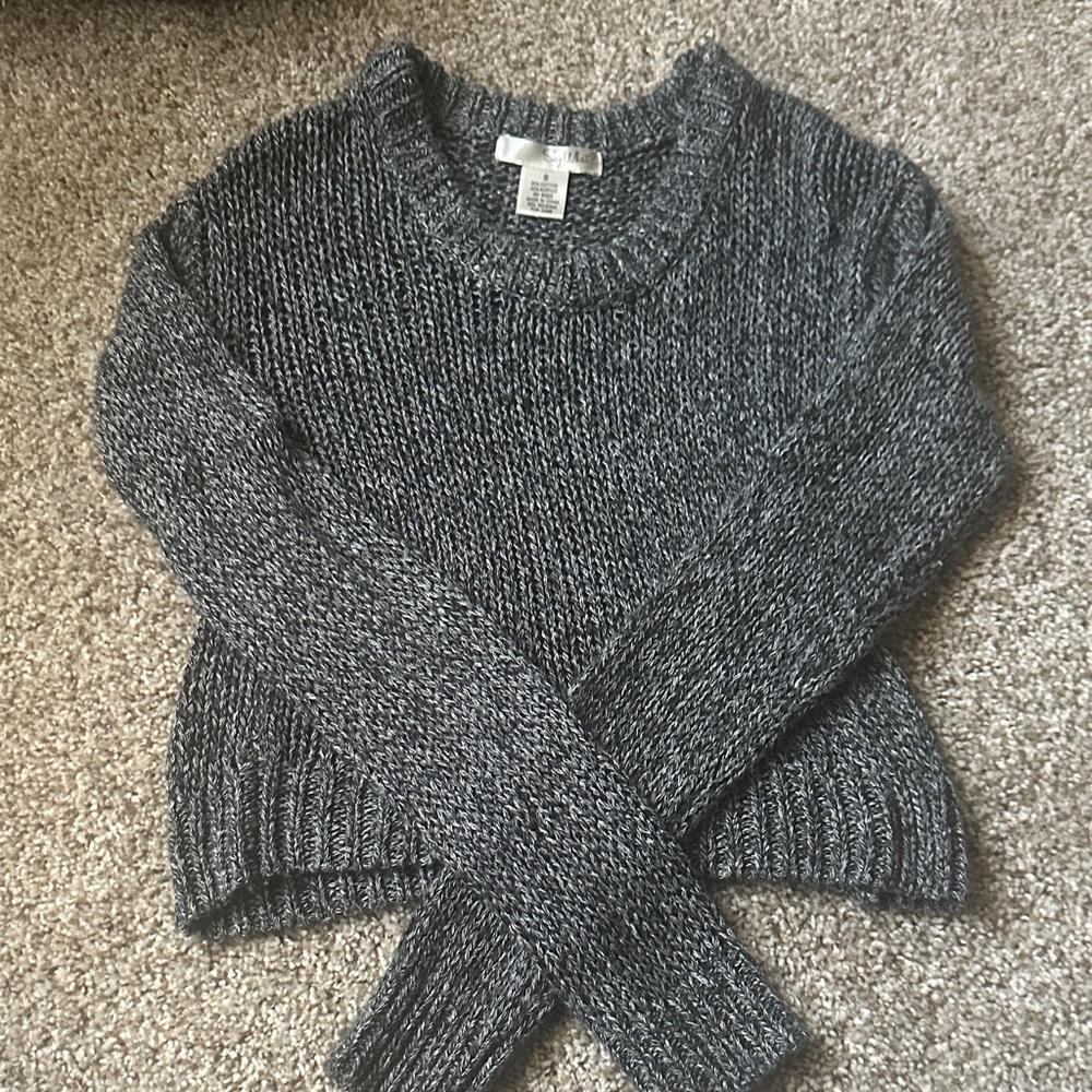 Say What? Charcoal Knit Sweater